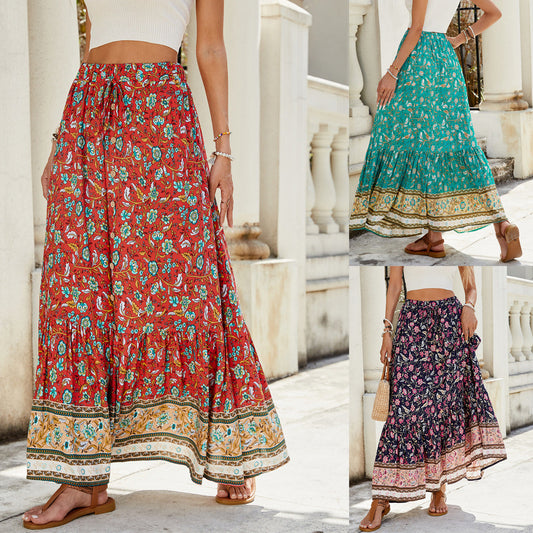 Katie – Women's Flounced Rayon Skirt for Seaside Holidays