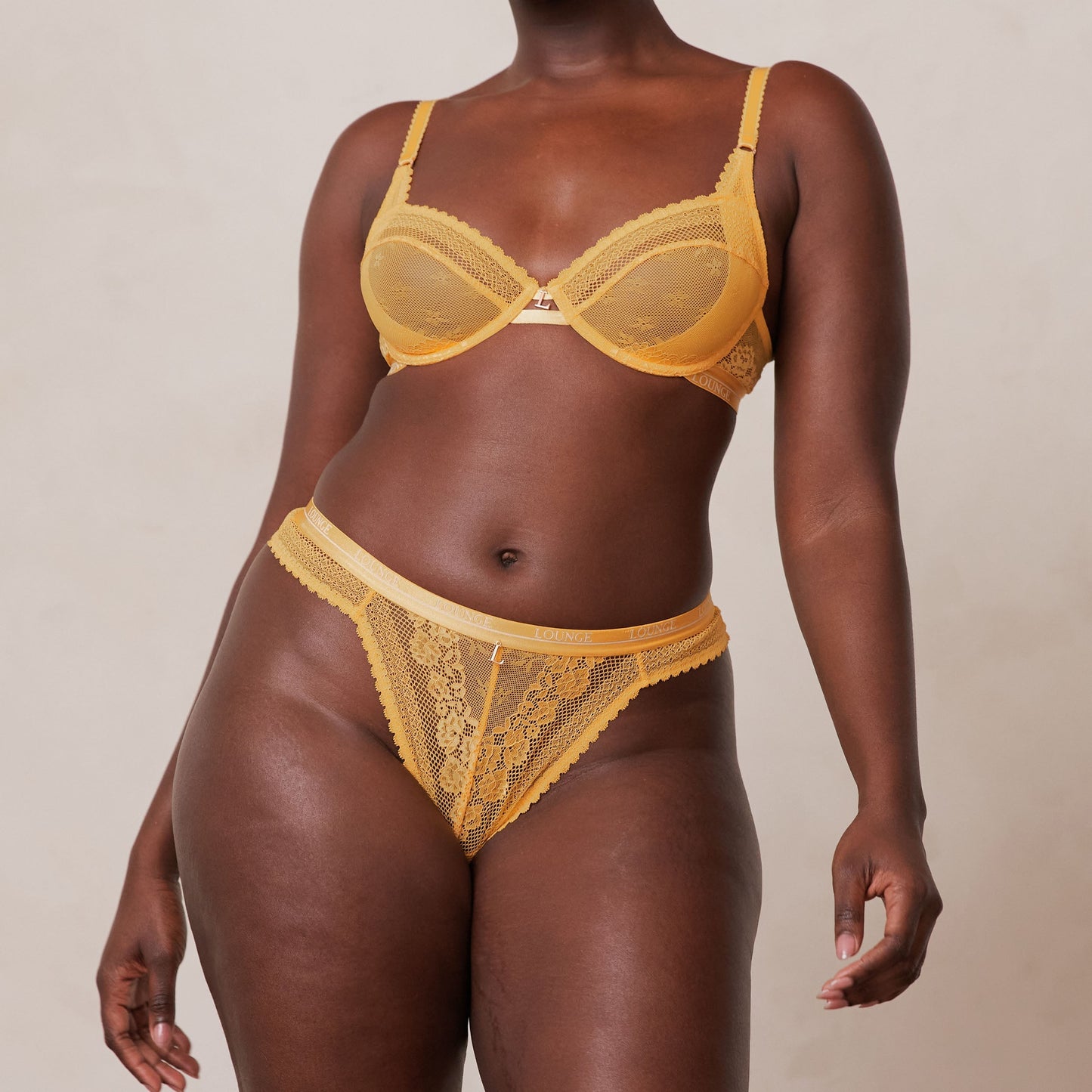 Deborah – Women's Mustard Balcony Bra