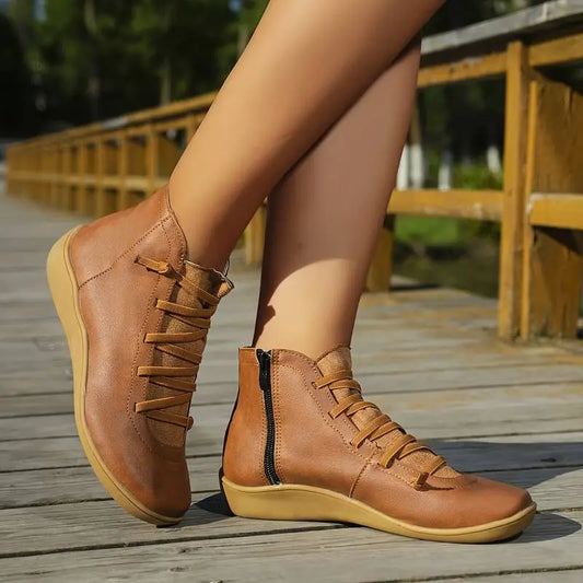 Women's Orthopedic Slip-On Ankle Boots for Everyday Comfort and Style