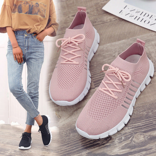 Tanya – Breathable Women's Flying Knit Sports Flat Shoes