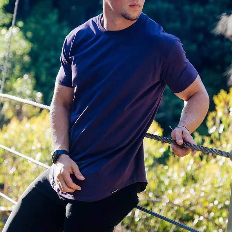 Ricky – Slim Fit Muscle Round Hem Short Sleeve Sports T-shirt