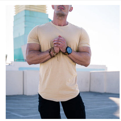 Ricky – Slim Fit Muscle Round Hem Short Sleeve Sports T-shirt