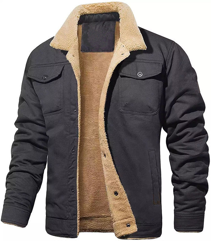 Kieran – Mid-Length Hooded Jacket with Fleece Lining