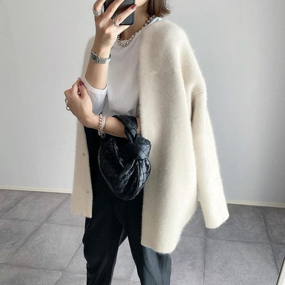 Women's Elegant Casual Knit Cardigan – Relaxed Fit Versatile Outerwear