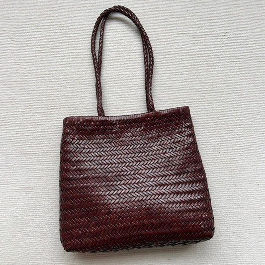 Kathryn – Woven Tote Vintage Handmade Shoulder Bag