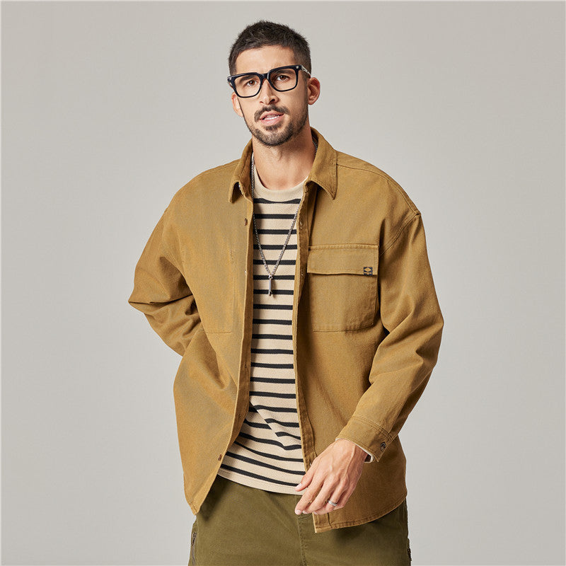 Albert – Retro Cotton Cardigan Shirt