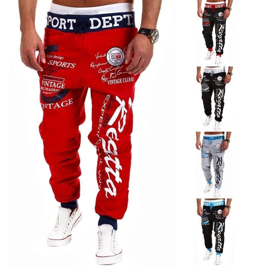 Katie – Sporty Letter Print Skinny Harem Pants