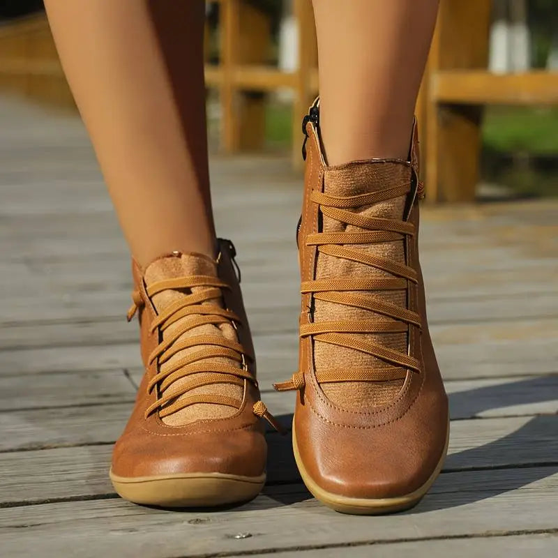 Women's Orthopedic Slip-On Ankle Boots for Everyday Comfort and Style