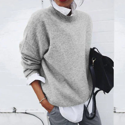 Women's Relaxed Fit Casual Pullover Sweater – Modern Everyday Style