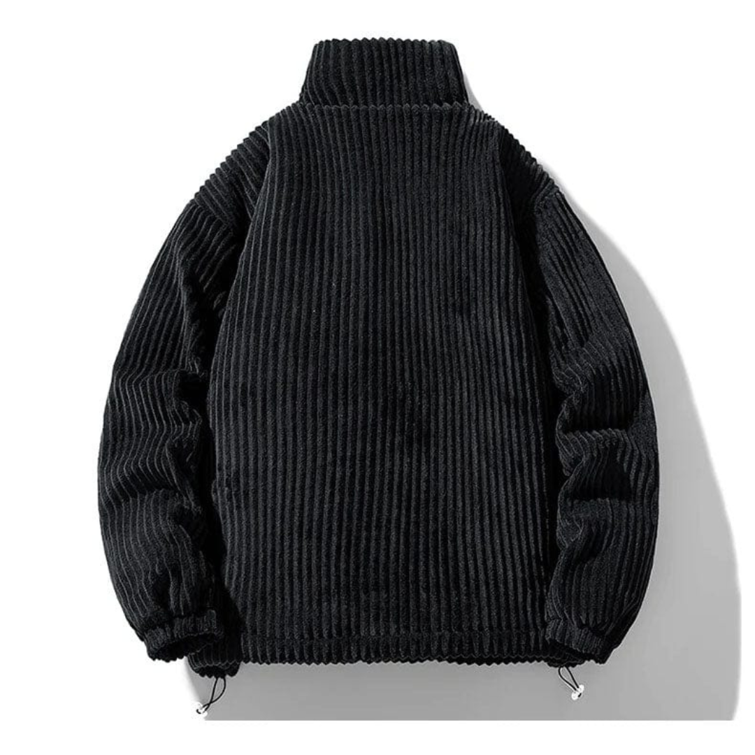 Men's Corduroy Puffer Jacket – Casual Winter Outerwear with Modern Fit