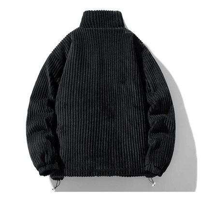 Men's Corduroy Puffer Jacket – Casual Winter Outerwear with Modern Fit