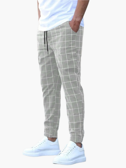 Men's Casual Plaid Jogger Pants – Modern Fit, Everyday Comfort, Versatile Style