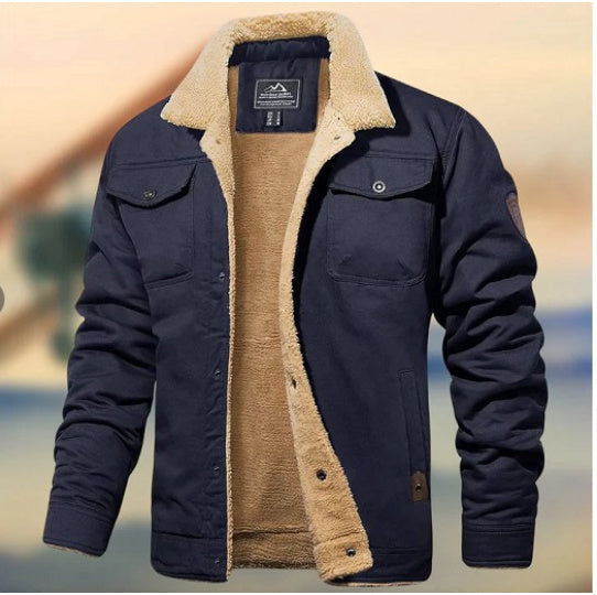Kieran – Mid-Length Hooded Jacket with Fleece Lining