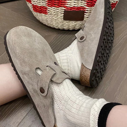 Danielle – French Retro Closed Toe Half Slippers
