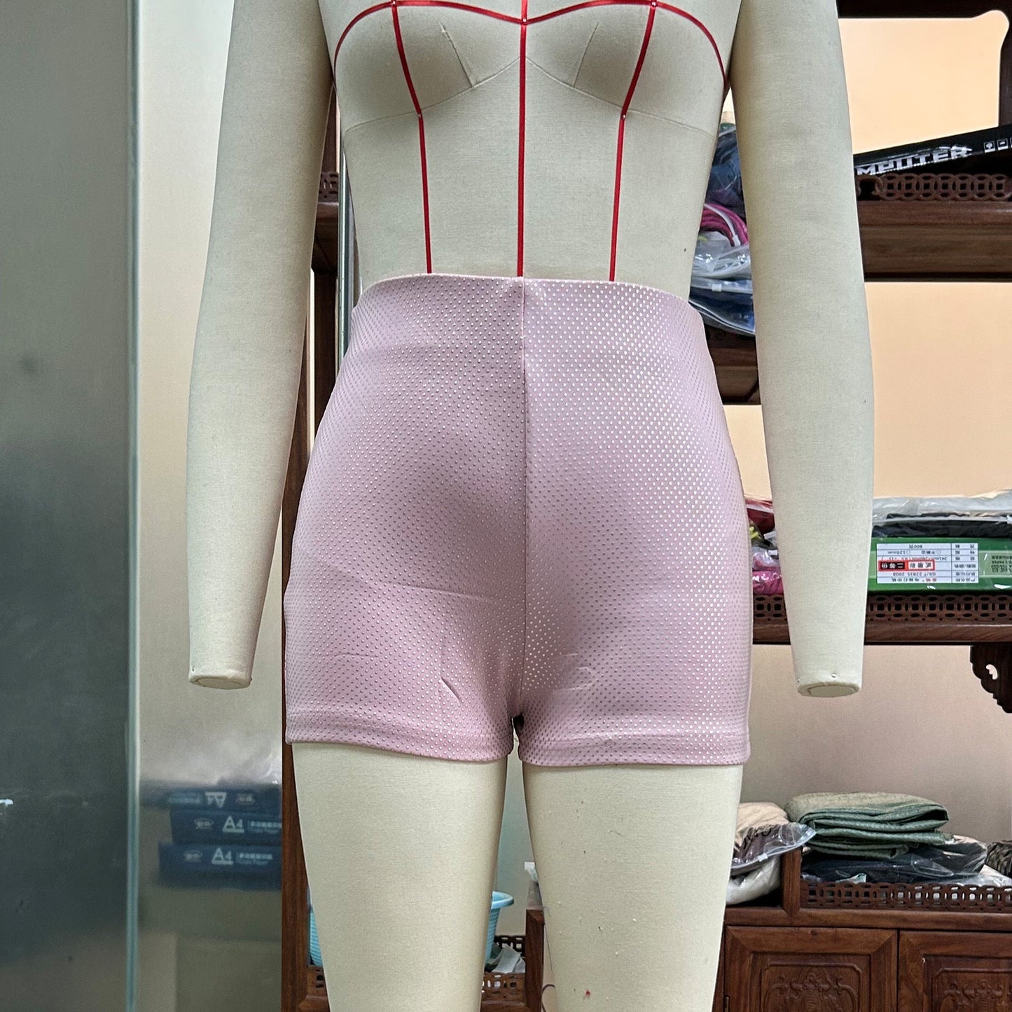 Laura – Shiny High Waist Shorts