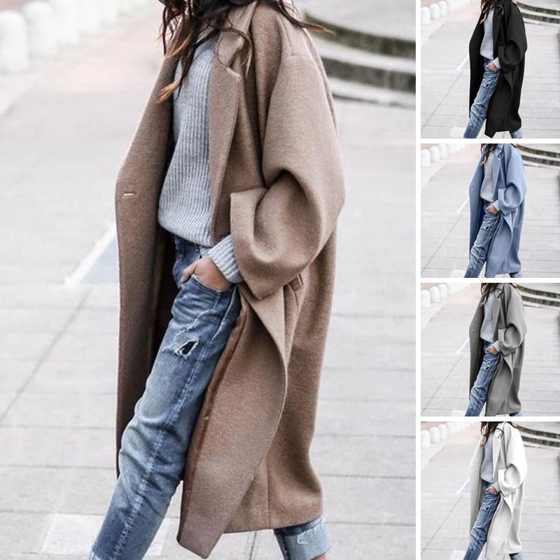 Natasha – Casual Long Jacket with Pockets