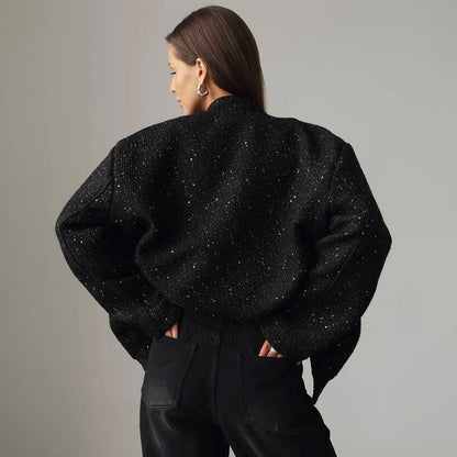 Angela – Gold Silk Sequin Jacket