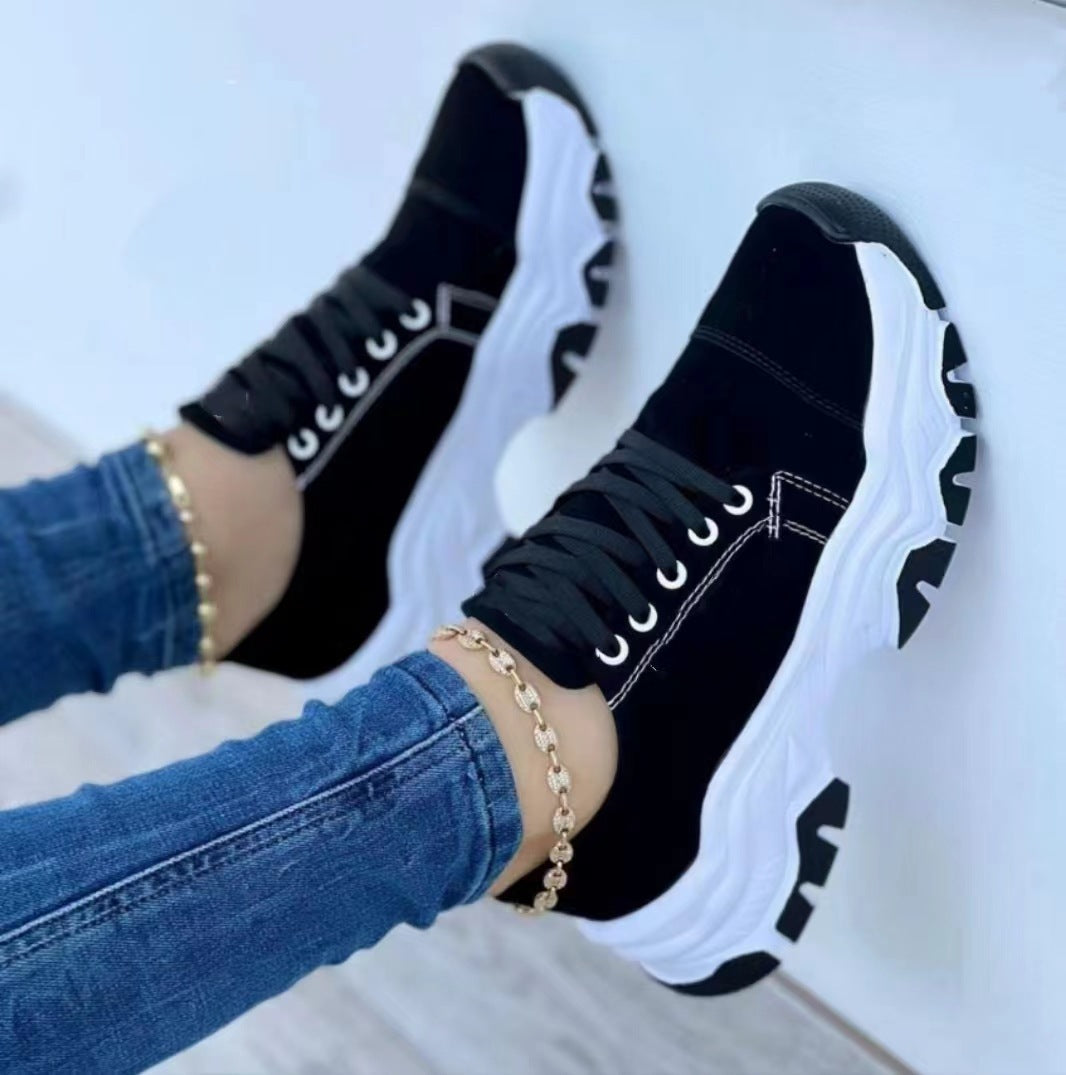 Sara – Round Head Thick Bottom Low-top Casual Shoes