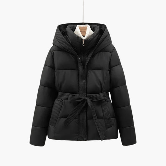 Women's Winter Parka Belted Coat Puffer Jacket for Cold Weather