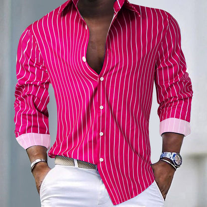 Glenn – Striped Long Sleeve Cardigan