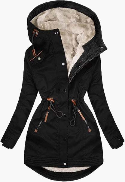 Women's Winter Parka with Faux Fur Hood – Cozy Outdoor Fashion Coat