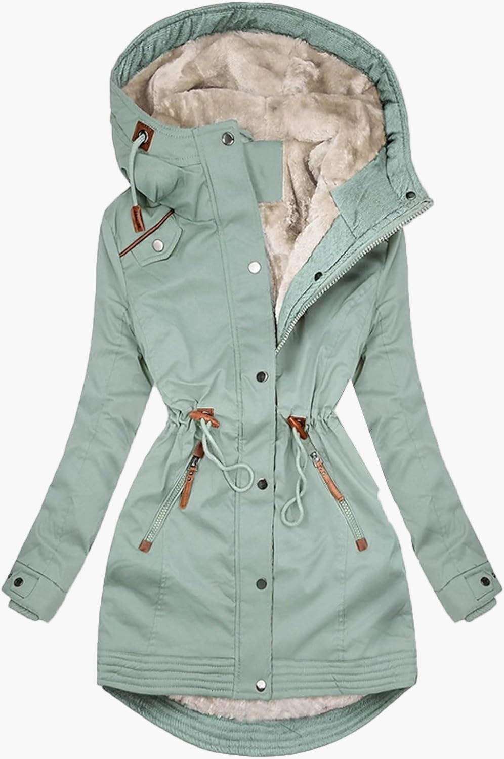 Women's Winter Parka with Faux Fur Hood – Cozy Outdoor Fashion Coat