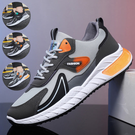 Will – Color-blocked Breathable Lace-Up Sneakers for Men