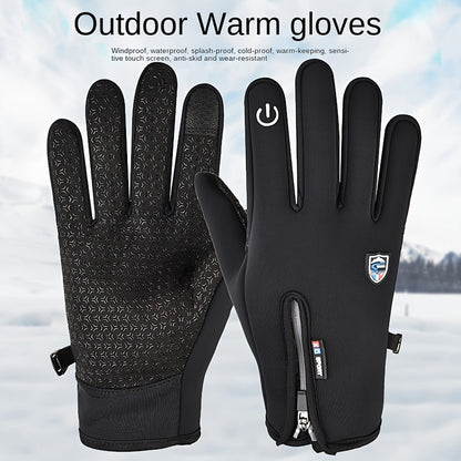 Men's and Women's Winter Outdoor Waterproof Touchscreen Gloves for Sports and Commuting
