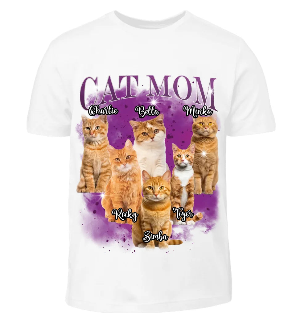 Helen – Women's Vintage Cat Mom Graphic T-Shirt