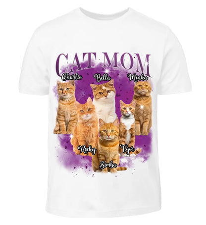 Helen – Women's Vintage Cat Mom Graphic T-Shirt