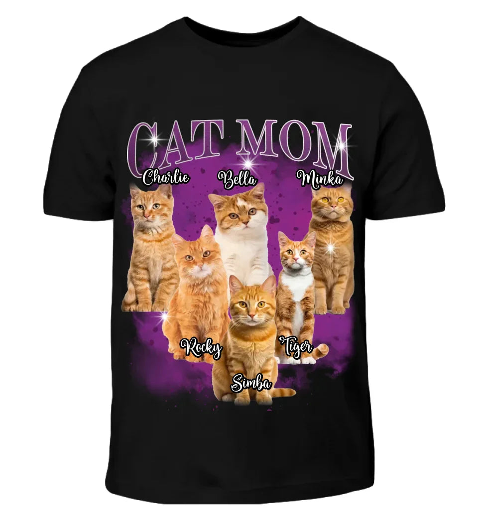 Helen – Women's Vintage Cat Mom Graphic T-Shirt