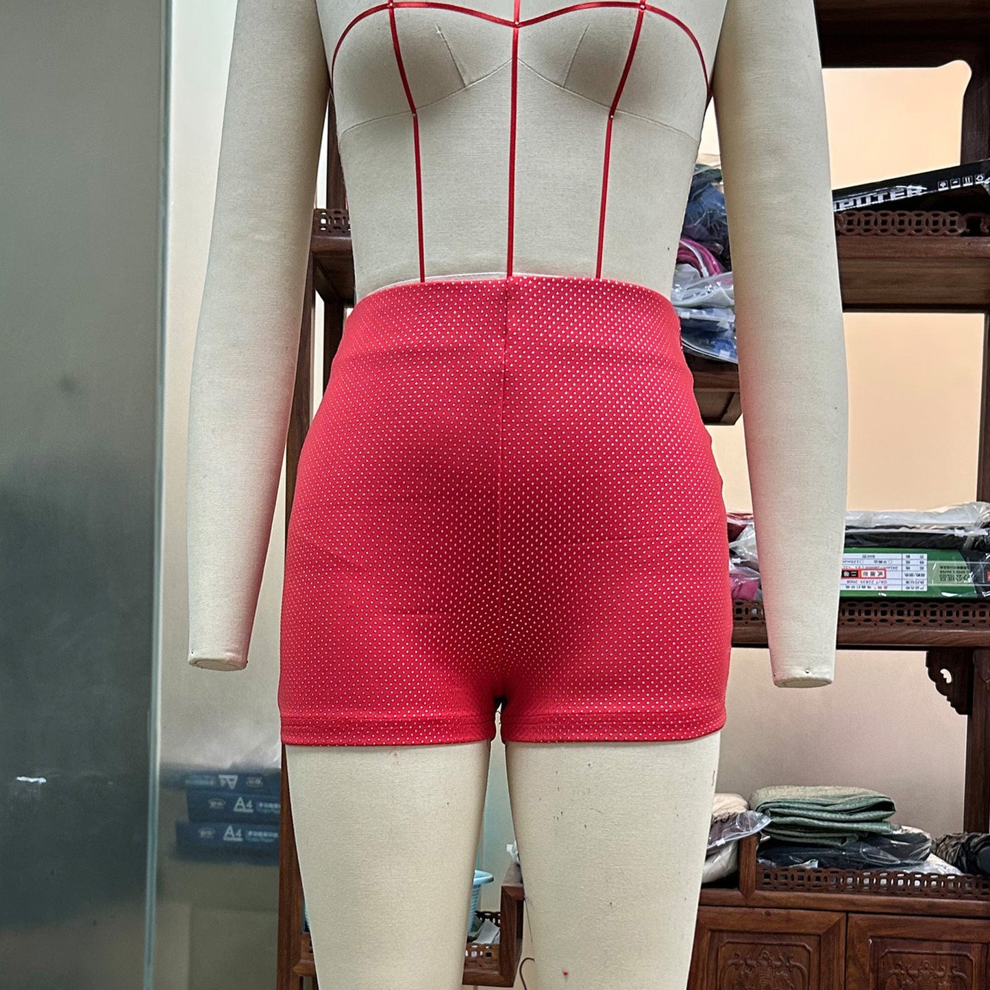 Laura – Shiny High Waist Shorts