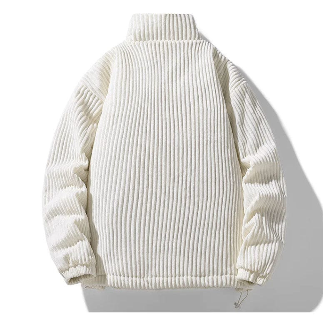 Men's Corduroy Puffer Jacket – Casual Winter Outerwear with Modern Fit
