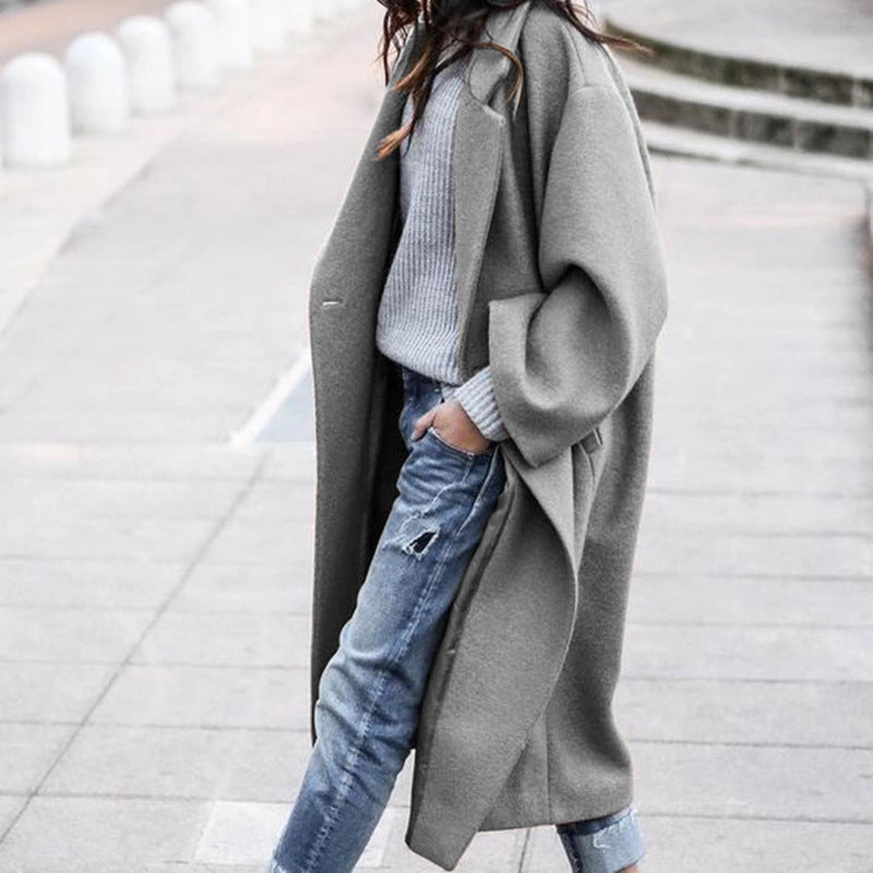 Natasha – Casual Long Jacket with Pockets