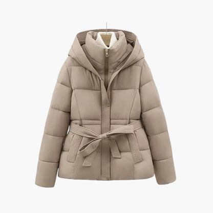 Women's Winter Parka Belted Coat Puffer Jacket for Cold Weather