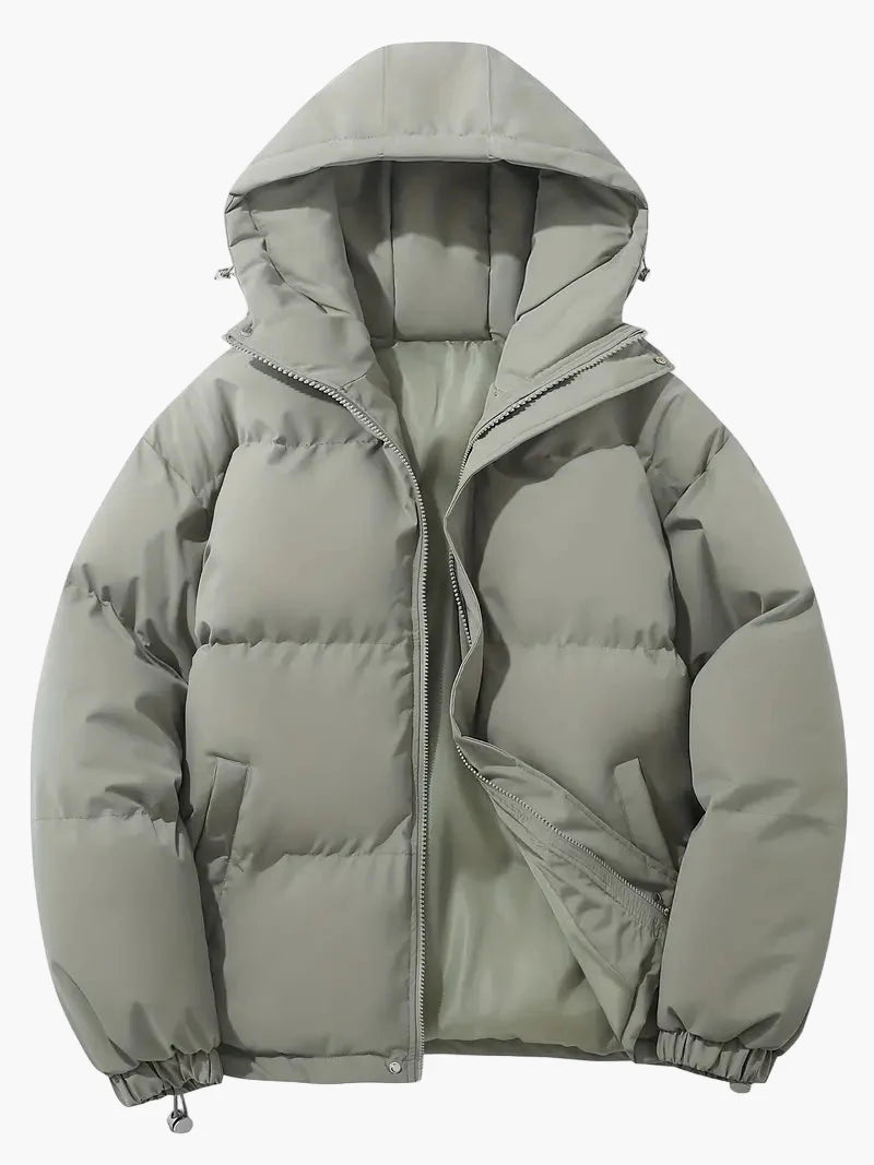 Men's Classic Winter Puffer Jacket with Hood – Warm Insulated Everyday Outerwear