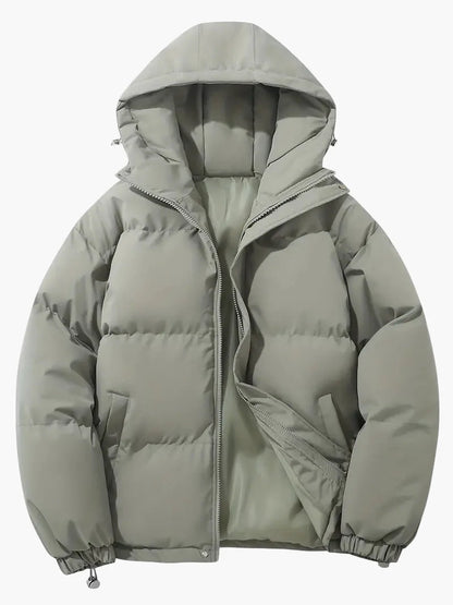 Men's Classic Winter Puffer Jacket with Hood – Warm Insulated Everyday Outerwear