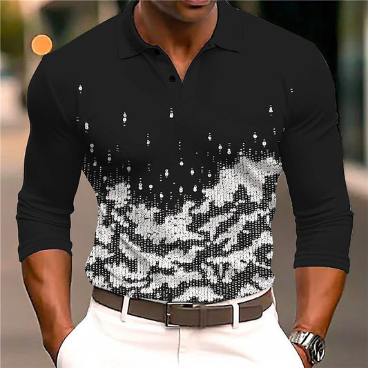 Matt – Men's Casual 3D Printed Polo Shirt