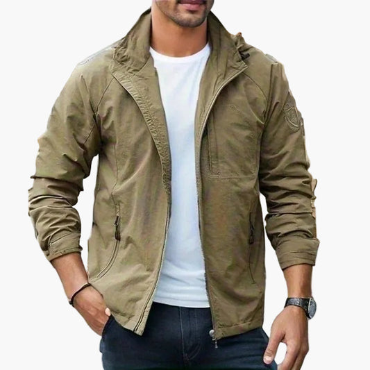 Men's Lightweight Cargo Outdoor Jacket – Casual Waterproof Style for All-Season Versatility