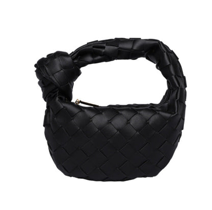 Angela – Woven Small Round Bag in Solid Colors