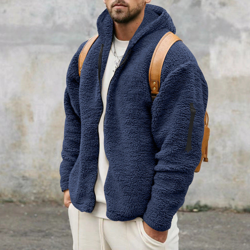 Isaac – Plush Hooded Jacket for Men