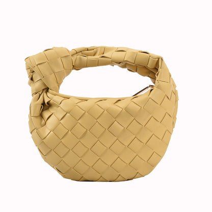 Angela – Woven Small Round Bag in Solid Colors