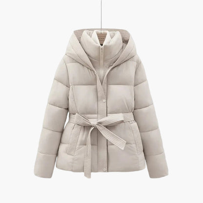 Women's Winter Parka Belted Coat Puffer Jacket for Cold Weather