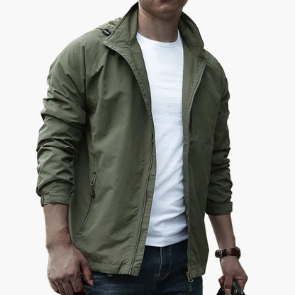 Men's Lightweight Cargo Outdoor Jacket – Casual Waterproof Style for All-Season Versatility