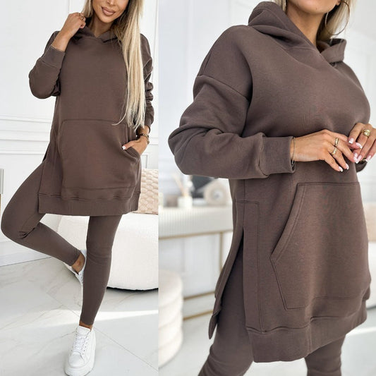 Ruth – Sports Casual Hooded Sweater and Leggings Set