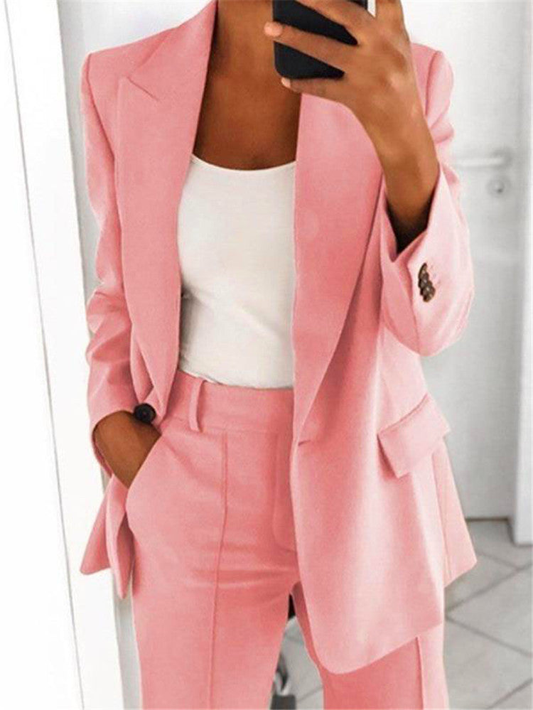 Nicole – Fashion Polo Collar Slim-fit Cardigan Suit Jacket