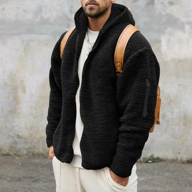 Isaac – Plush Hooded Jacket for Men
