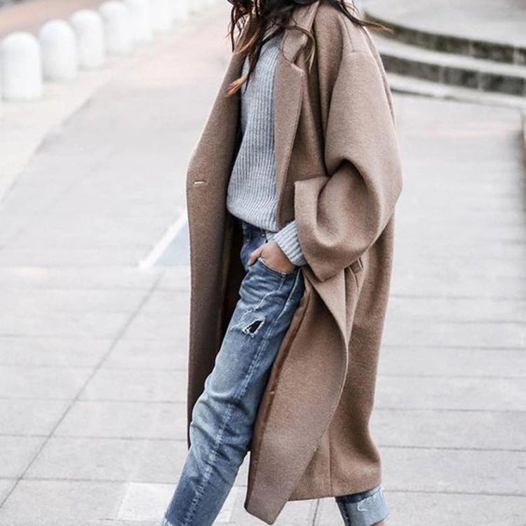 Natasha – Casual Long Jacket with Pockets