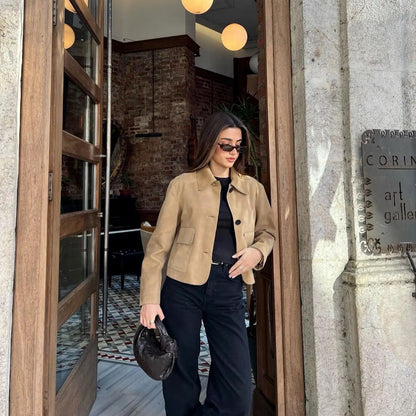 Lucy – Elegant Retro Lapel Fashionable All-Matching Jacket