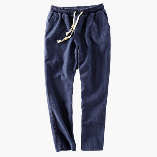 Men's Japan-Style Casual Drawstring Trousers for Travel and Everyday Wear